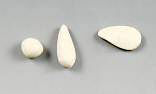 White clay shapes